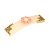1928 Jewelry Ivory With Pink & White Porcelain Flower Hair Barrette