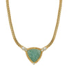 1928 Jewelry Trillion Gemstone Pendant Crystal Accent Necklace 16