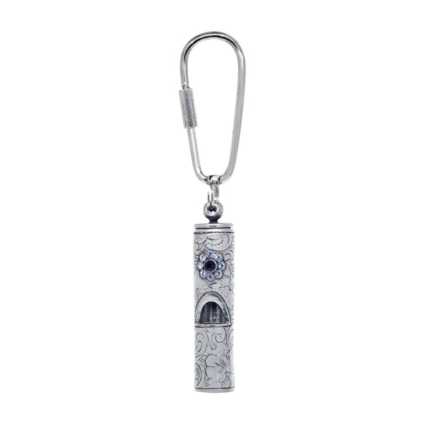 Blue Crystal Flower Whistle Carabiner Key Chain – 1928 Jewelry