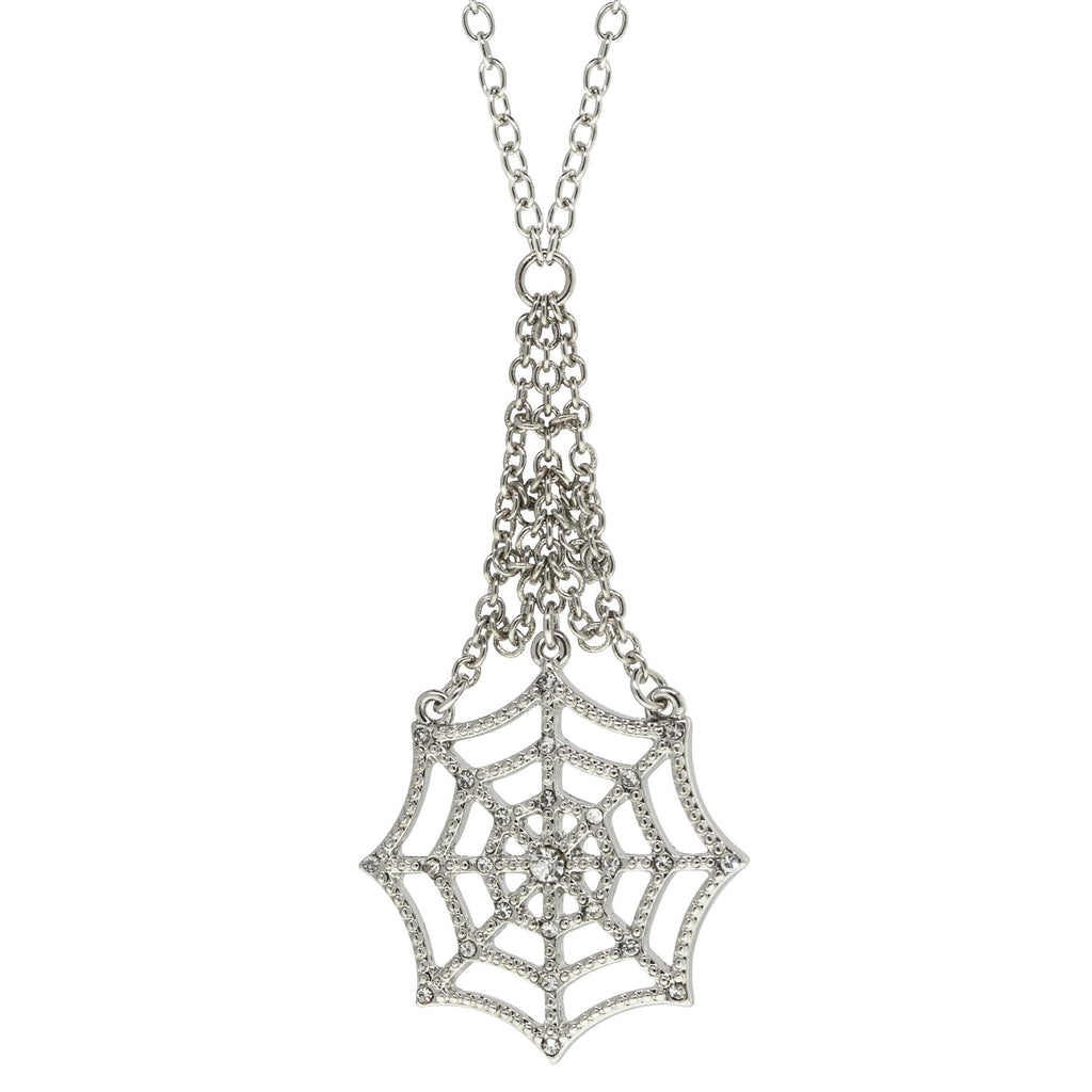  Spider Web Drop Necklace 22 Inches
