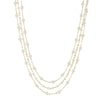 1928 Jewelry Three Strand 4mm Faux Pearl Chain Necklace 16