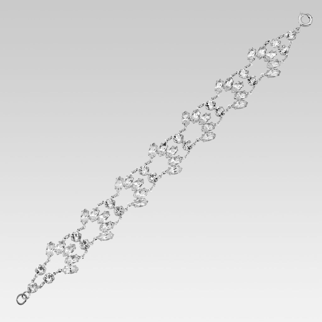 Austrian Crystal Multi Crystal Link Bracelet