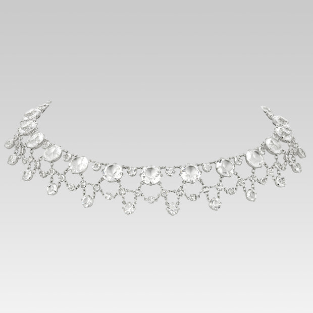 Swarovski Crystal  Drop Necklace 16 Inch Adjustable