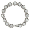 1928 Jewelry Round Brilliant Crystal Flower Clasp Bracelet. 7.25 Inch