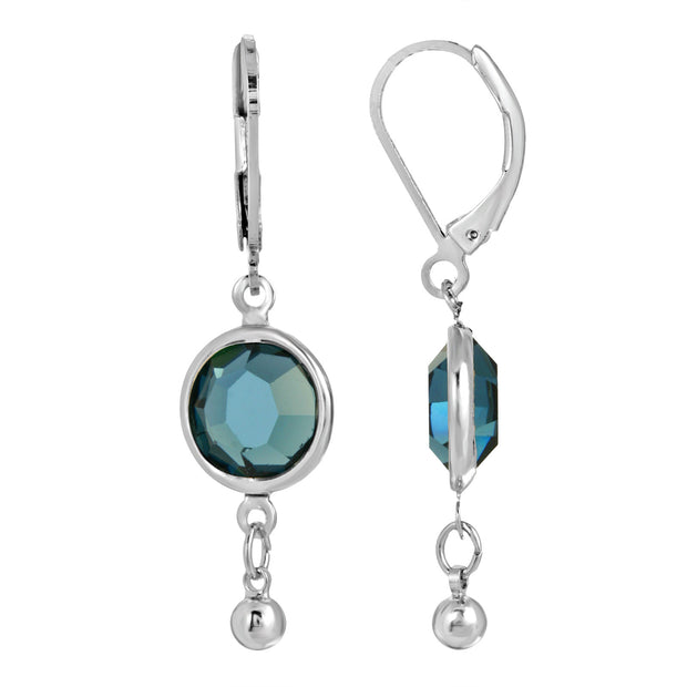 1928 Jewelry Swarovski Element Channel Crystal Drop Earrings