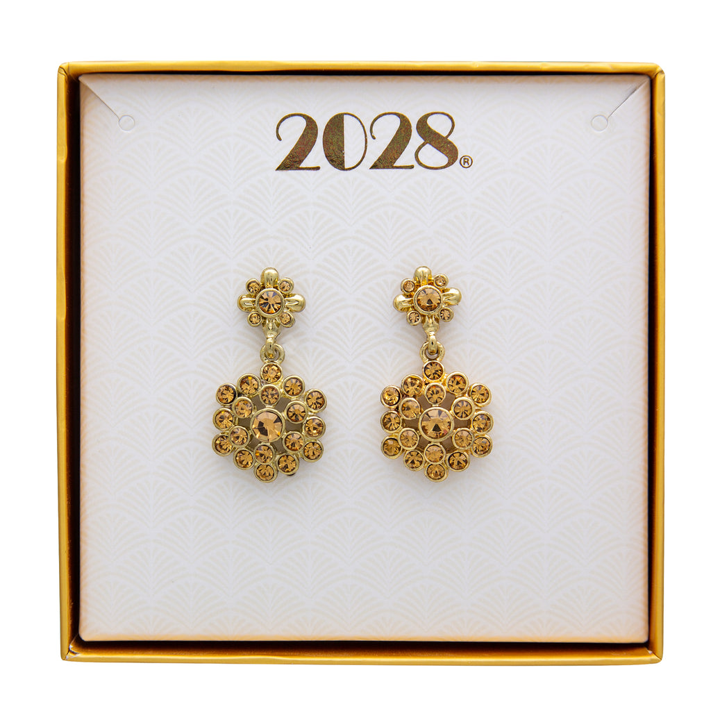 2028 Jewelry Gold Tone Yellow Drop Earrings