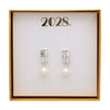 2028 Jewelry Crystal And 8Mmm Faux Pearl Drop Earrings