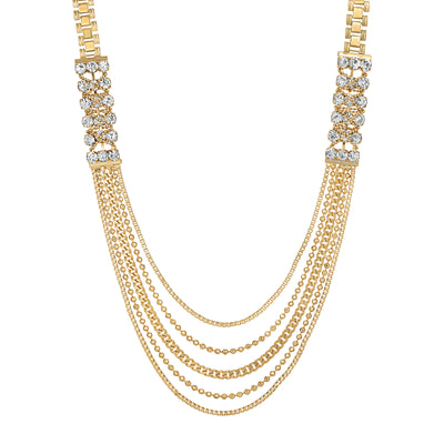 Geneva Gala Multi Link Chain Crystal Necklace 32 Inch