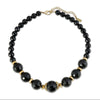 1928 Jewelry Round Black Faceted Beaded Stranded Necklace 16