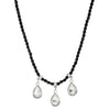 1928 Jewelry Black Bead Small Crystal Teardrop Necklace 15