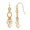 1928 Jewelry Belle Epoch Faux Pearl Dangle Earrings