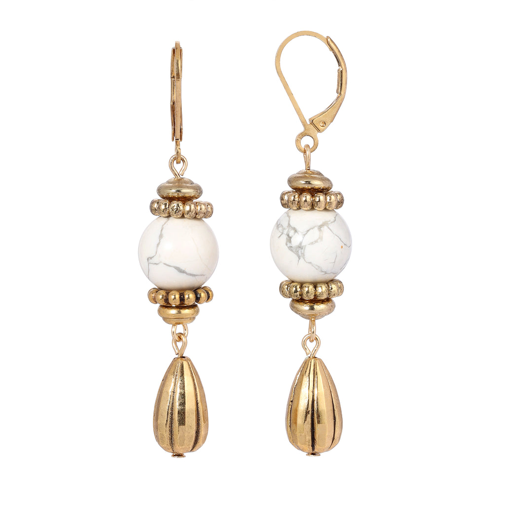 1928 jewelry round gemstone melon cut teardrop earrings