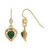 1928 Jewelry Petite Crystal Heart Drop Earrings