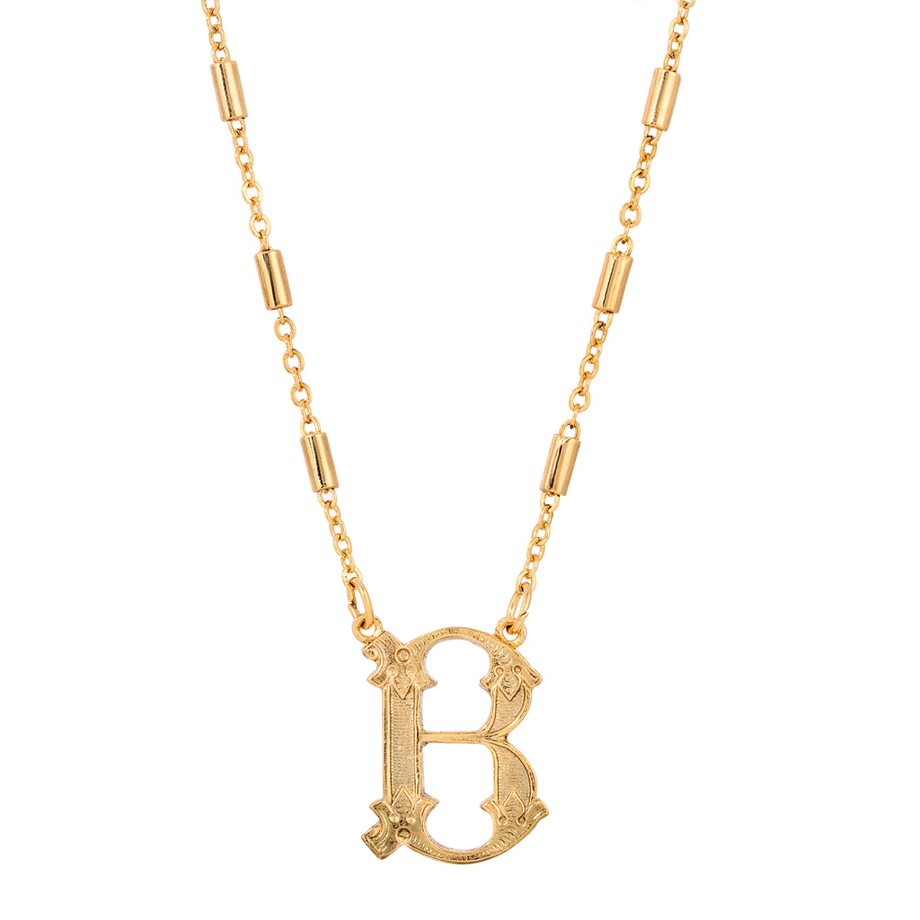 1928 Jewelry Old Fashioned Initial Pendant Necklace 15