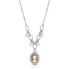 1928 Jewelry Floral Filigree Carnelian Red Cameo Pearl Pendant Necklace Pendant Necklace 16