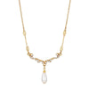 1928 Jewelry Belle Epoch Faux Pearl Teardrop Crystal Necklace 16