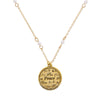 1928 Jewelry 3mm Faux Pearl Multilingual Peace Pendant Necklace 17