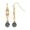 1928 Jewelry Despres Montana Blue Crystal Dangle Earrings