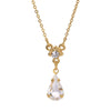 1928 Jewelry Petite Teardrop Crystal Pendant Necklace 16