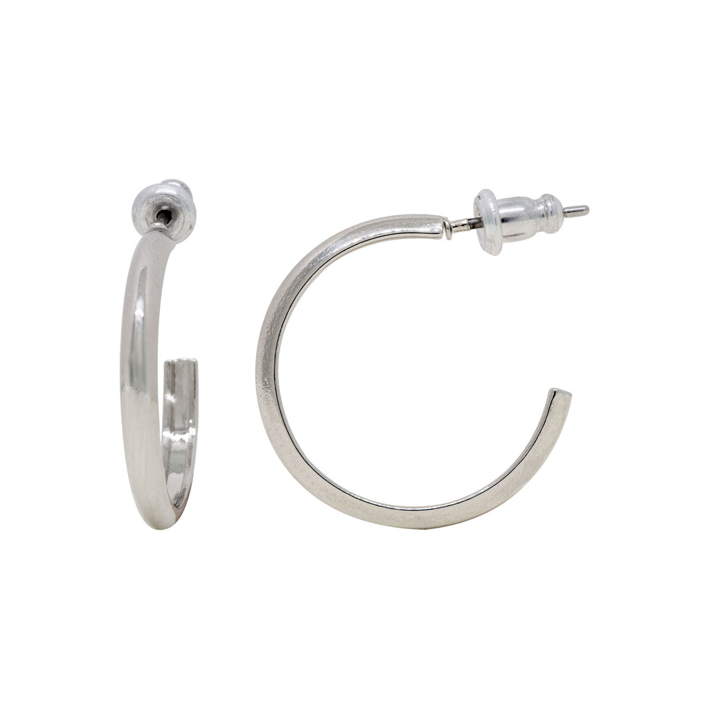 Classic Silver Hoop Earrings