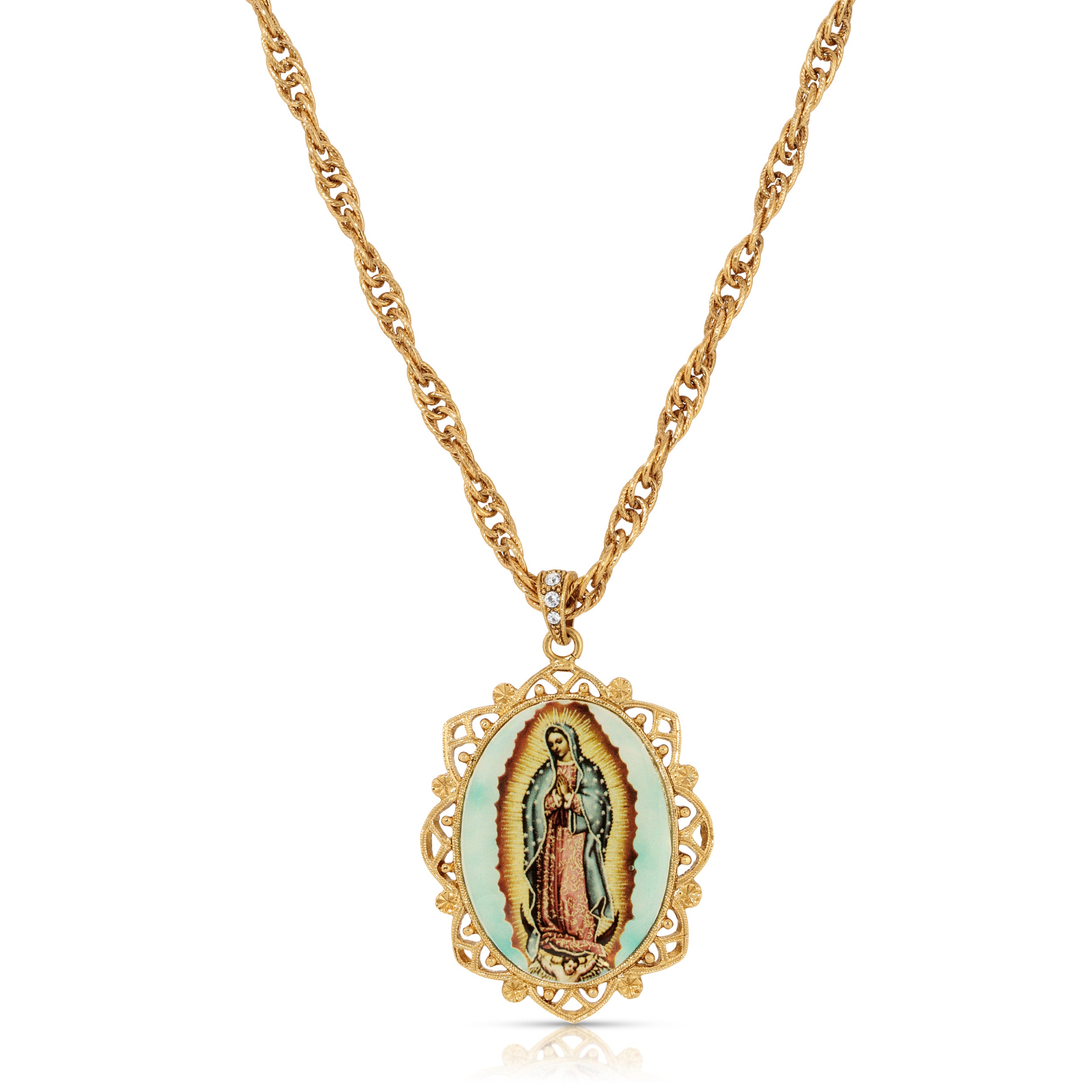 Banter Our Lady of Guadalupe Necklace Charm in 14K Tri-Tone Gold | Westland  Mall