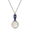 Symbols Of Faith Blue Enamel & Cross Magnifying Glass Pendant Necklace 28