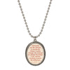 Symbols Of Faith Serenity Prayer Oval Pendant Necklace 22
