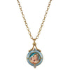 Symbols Of Faith Enamel Madonna and Child Locket Necklace 18