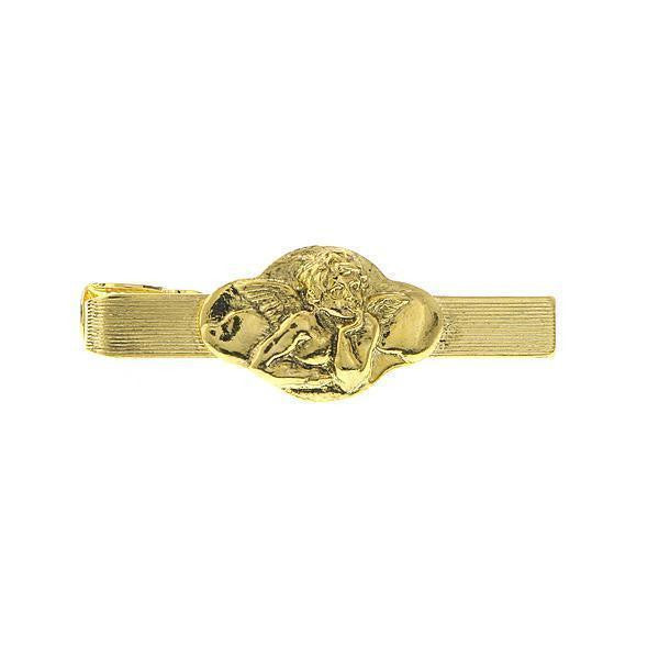 14K Gold Dipped Angel Tie Bar Clip