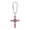 Symbols of Faith Moonstone & Crystal Cross Carabiner Key Chain