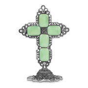 Symbols Of Faith Octagon Stone Cross Tabletop Stand