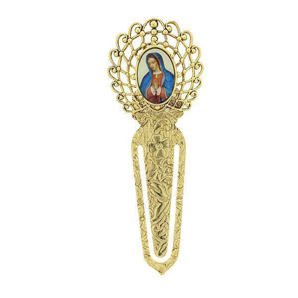 14K Gold Dipped Praying Mary Decal Bookmark