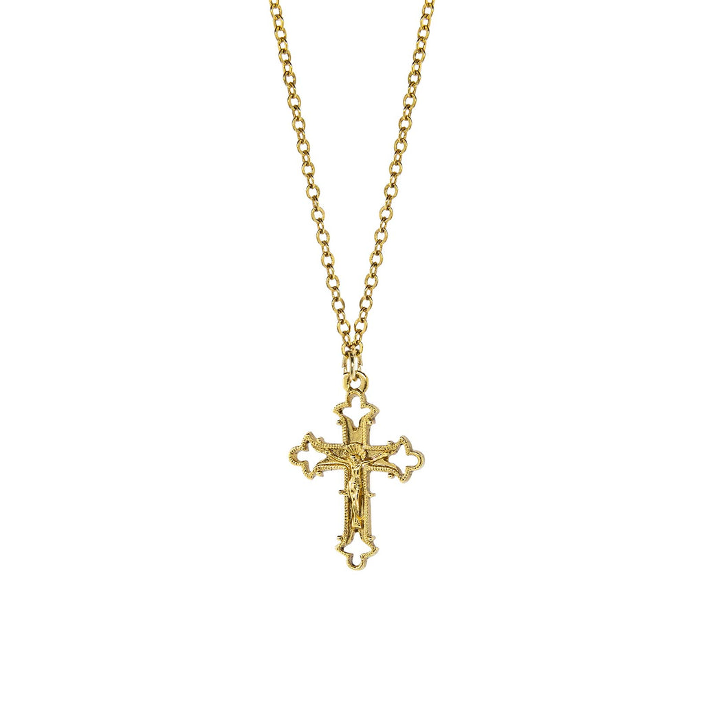 Crucifix Cross Necklace 18 In