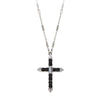 Symbols Of Faith Pewter Crystal Cross Pendant Necklace 20