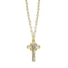 Symbols Of Faith Crystal Cross 4mm Faux Pearl Pendant Necklace 20