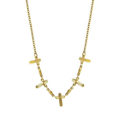 Symbols Of Faith Multi Cross Chain Necklace 16