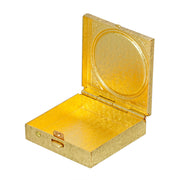 Inside 14K Gold Dipped Square Mother and Child Pillbox