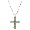 Symbols of Faith Stainless Steel Chain Large Crucifix Pendant Necklace 22