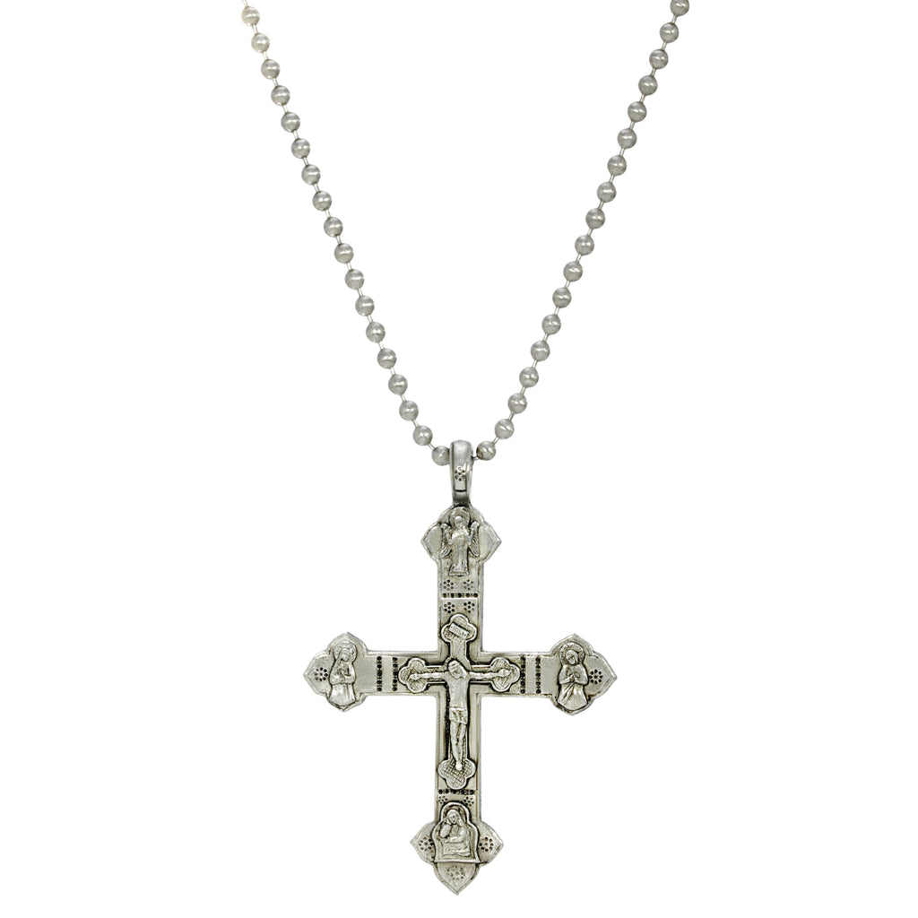 Pewter Large Mens Crucifix 22 Inch