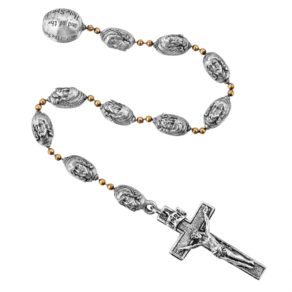 Pewter Our Father Creed Hand Rosary