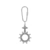 Symbols Of Faith Pewter Rosary Prayer Ring Cross Carabiner Key Chain