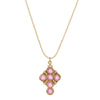 Symbols Of Faith Pink Channel Cross Pendant Necklace 16