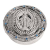 Symbols Of Faith Miraculous Medal Inspired Sapphire Crystal Pill Box