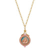 Symbols Of Faith Enamel Madonna and Child Locket Necklace 18