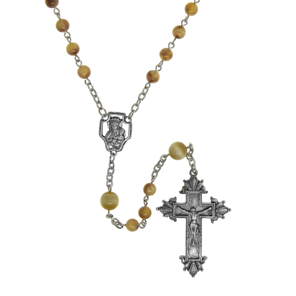 Mary And Child & Crucifix Beaded Rosary