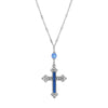 Symbols Of Faith Stick Stone Filigree Cross Pendant Necklace 28