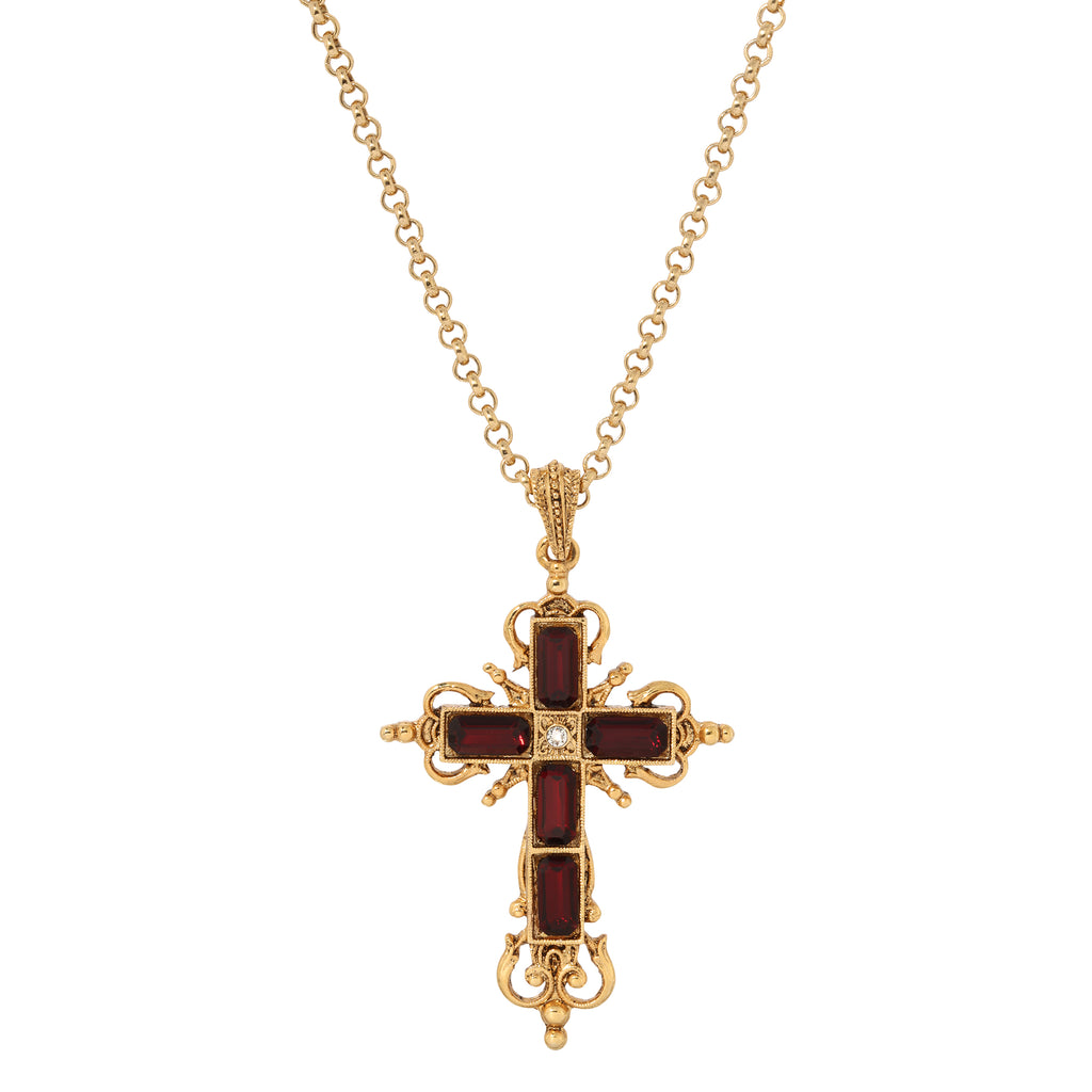 symbols of faith cavlariae crystal cross pendant necklace 18