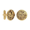 Symbols Of Faith Light Unto My Path Round Cufflinks