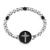 Symbols Of Faith Marcasite Cross Brick Link Bracelet