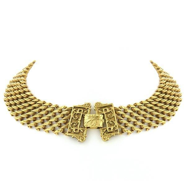 Back Collectanea Interlaced Chain Collar Necklace 17 Inches